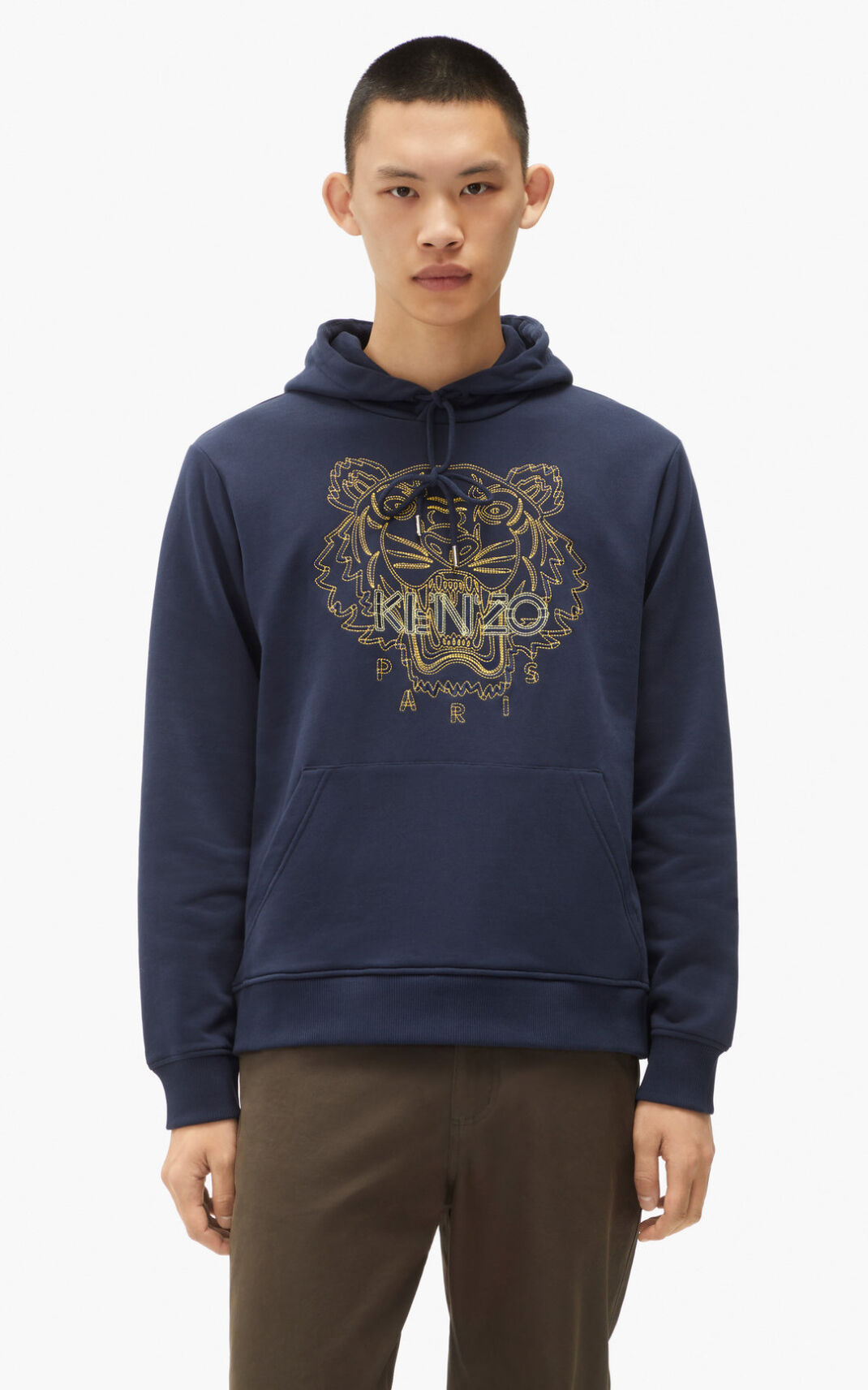 Sudaderas Con Capucha Kenzo Tiger Hombre Azul Marino Azules GPC315642